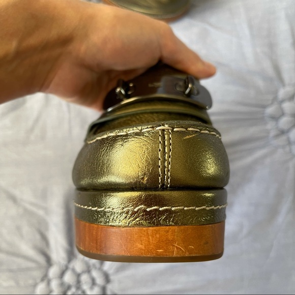 SOLD! Coach Adrienne Leather Wood Clog Mules 💚 - Picture 11 of 13